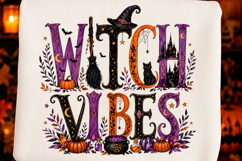 Witch Vibes Halloween Png T-shirt Product Image 1