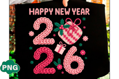Happy New Year 2026 PNG, Crochet Yarn Product Image 2