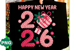 Happy New Year 2026 PNG, Crochet Yarn Product Image 2