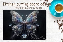 3d Crystal butterfly cutting board sublimation | Glass board Product Image 1