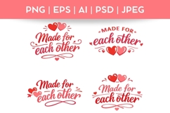 Love Lettering Bundle Clipart| Vector &amp; PNG Illustration Product Image 1