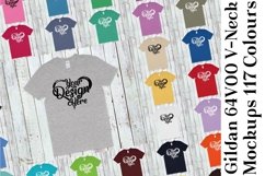 Gildan 64V00 V Neck T-Shirt Mockup Bundle 117 Colours 1111 Product Image 1
