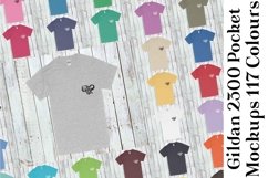 Gildan 2300 Mockup Bundle Pocket T-Shirt 117 Colours 1211 Product Image 1