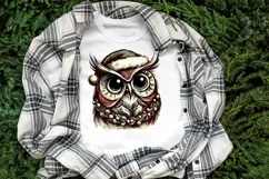 Christmas owl clipart sublimation PNG | Retro funny animal Product Image 2
