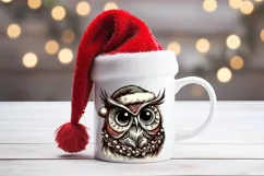 Christmas owl clipart sublimation PNG | Retro funny animal Product Image 3