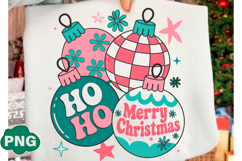 Ho Ho Merry Christmas Ornaments PNG Product Image 3