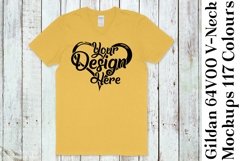 Gildan 64V00 V Neck T-Shirt Mockup Bundle 117 Colours 1111 Product Image 2