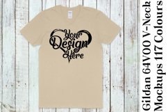 Gildan 64V00 V Neck T-Shirt Mockup Bundle 117 Colours 1111 Product Image 8