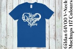 Gildan 64V00 V Neck T-Shirt Mockup Bundle 117 Colours 1111 Product Image 3