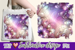 Pastel floral patterns |Cute purple sublimation design png Product Image 1