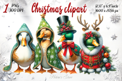 Christmas cute duck clipart png|Funny t shirt design Product Image 1