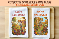 Funny Halloween Gardener Skeleton kitchen towel designs PNG Product Image 1