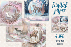 Christmas magic digital papers BUNDLE|Pink Scrap booking jpg Product Image 13