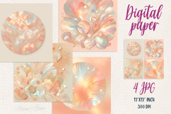 Light orange pearl digital paper | Scrap booking graphics Product Image 1