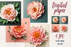 Vintage floral digital papers jpeg|Scrap booking 3d graphics Product Image 1