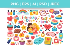Friendship Doodle Illustration| Vector &amp; PNG Product Image 1