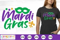 Festive Mardi Gras Shirt SVG Design | Mardi gras lettering Product Image 1