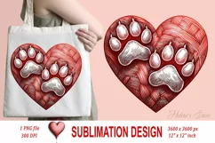 Dog mom heart Valentines day Sublimation clipart sketch png Product Image 2