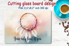 Inspiring quote kitchen glass cutting board sublimation png Product Image 2