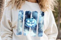 Happy Halloween watercolor brush strokes t shirt designs png Product Image 1