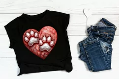 Dog mom heart Valentines day Sublimation clipart sketch png Product Image 4