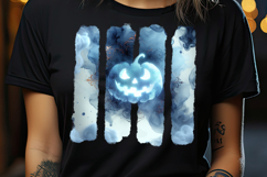 Happy Halloween watercolor brush strokes t shirt designs png Product Image 2