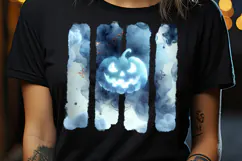 Happy Halloween watercolor brush strokes t shirt designs png Product Image 2
