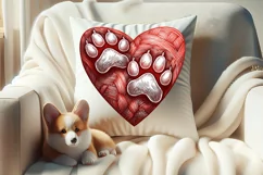 Dog mom heart Valentines day Sublimation clipart sketch png Product Image 1
