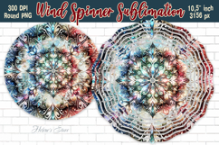Christmas Snowflake Wind Spinner wrap sublimation design png Product Image 1