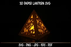 Autumn Lantern SVG I Autumn paper cut SVG I Luminaries SVG Product Image 2
