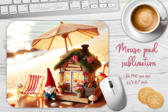 Summer beach gnomes mouse pad sublimation design png Product Image 1