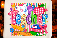 Christmas &amp; Teacher PNG T-shirt Product Image 10