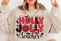 Holly Jolly Teacher Png,Merry Christmas Product Image 1