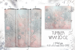 Christmas tumbler wrap 20oz sublimation |Magic snowflakes Product Image 1