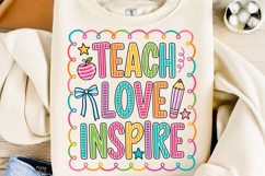 Teach Love Inspire Png, Teacher Png Product Image 1