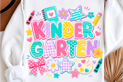 Striped Floral Kinder Grade Shirt PNG Product Image 1