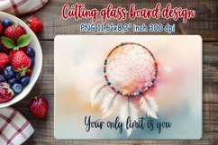 Inspiring quote kitchen glass cutting board sublimation png Product Image 1
