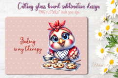 Cute chicken and funny quote cutting board sublimation png Product Image 1