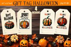 Halloween pumpkin gift tags printable png| Thanksgiving day Product Image 1