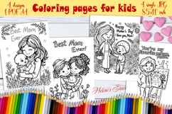 Happy Mother's Day Coloring Book Pages jpeg | Gift for mom Product Image 1