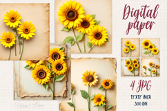 Vintage floral digital papers jpeg|Scrap booking 3d graphics Product Image 1