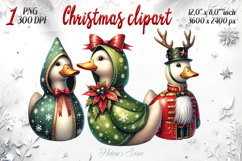 Christmas cute duck clipart png|Funny t shirt design Product Image 1