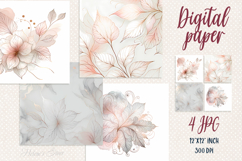 Luxury floral pattern digital papers jpeg | Scrap booking Product Image 1