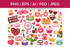 Cute Valentine's Day Doodle| Vector &amp; PNG Illustration Product Image 1