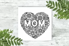 Mom svg | Mothers Day SVG | Floral Heart SVG Product Image 2