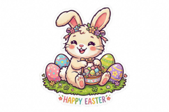 Cute Easter Bunny &amp; Eggs PNG Crafts &amp; Sublimation Product Image 3
