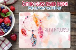 inspirational quote kitchen glass cutting board sublimation Product Image 1