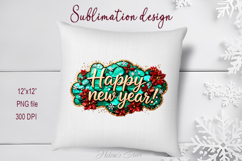 Bright Happy New Year quote sublimation design clipart png Product Image 3