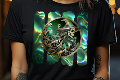 Green Halloween cute witch brush strokes t shirt design png Product Image 2