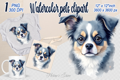 Cute watercolor dog clipart | Colorful dog design png Product Image 1